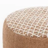 Karlo pouf rotondo cotone 100% colore naturale cm d45 h15