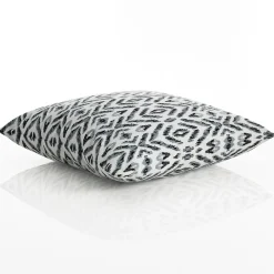 Kataam b&w cuscino rivestimento cotone 100% sfoderabile bianco nero 45x45 cm