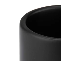 Kendama bicchiere portaspazzolini poliresina nera opaca d7 h10.3 cm