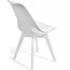 Kiki Evo White Sedia imbottita in pelle sintetica bianca e polipropilene bianco opaco 49x54xh81 cm