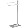 Kiko portasciugamani da bagno in acciaio inox finitura opaca 42x20xh84 cm