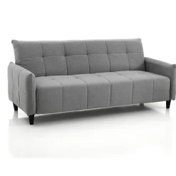 Kiry divano letto pratico meccanismo tessuto grigio divano l205 p83 h86 letto l180 p110 h45