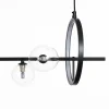 Kosmo lampadario led acciaio nero opaco 10w 3000k 90x30xh30 cm