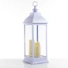 Lantern 54 lampada decorativa led in plastica bianca 23.5x23.5 h54 cm