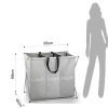 Laundry x-3 sacca/p biancheria in tessuto sintetico grigio con struttura pieghevole in alluminio 65x402xh68 cm