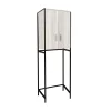 Laundry-b mobile sopra lavatrice 2 ante finitura bianco frassino 63x28xh190 cm