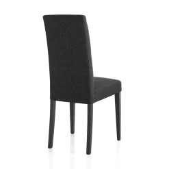 Lella Sedia in Tessuto Antracite, 46 x 45 x h100 cm - Made in Italy