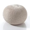 Like crem pouf 100% cotone panna 50x50xh32 cm