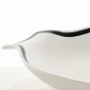 Linea centrotavola / svuotatasche in ceramica colore bianco opaco 31x35x65 cm