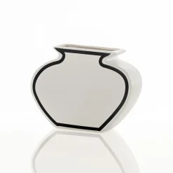 Linea-a vaso in ceramica colore bianco opaco 35x10x25 cm