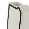 Linea-c vaso in ceramica colore bianco opaco 15x10x41 cm