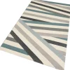 Lines pastel creamblue tappeto bagno scendiletto 110 x 60 cm