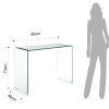 Little bridg consolle in vetro curvato 85x40xh70 cm