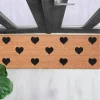 Love zerbino runner in fibre di cocco e pvc antiscivolo fantasia love cm 40x120x2