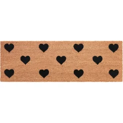Love zerbino runner in fibre di cocco e pvc antiscivolo fantasia love cm 40x120x2