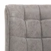 Lux sgabello regolabile bar in pelle sintetica effetto invecchiato grigio e metallo cromato 46x54xh98-118 cm