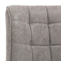 Lux sgabello regolabile bar in pelle sintetica effetto invecchiato grigio e metallo cromato 46x54xh98-118 cm