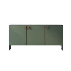 Madia 3 ante THESSA GREEN SMOKE finitura Verde Grigio - Noce crudo H90 L184 P40