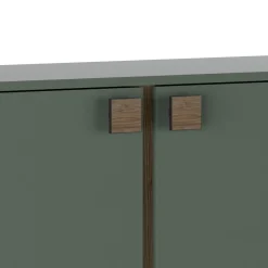 Madia 3 ante THESSA GREEN SMOKE finitura Verde Grigio - Noce crudo H90 L184 P40