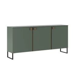 Madia 3 ante THESSA GREEN SMOKE finitura Verde Grigio - Noce crudo H90 L184 P40
