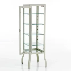 Mash white vetrina 1 anta produzione dulton in acciaio laccato di colore avorio lucido l40 p45 h126 cm