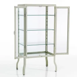 Mash white vetrina 2 ante produzione dulton in acciaio laccato di colore avorio lucido l70 p45 h131 cm