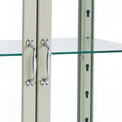 Mash white vetrina 2 ante produzione dulton in acciaio laccato di colore avorio lucido l70 p45 h131 cm