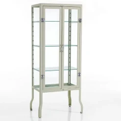 Mash white vetrina alta 2 ante produzione dulton in acciaio laccato di colore avorio lucido l70 p45 h161 cm