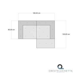 Maxi yara high divano 2 posti rivestimento cotone patchwork multicolore dimensioni l200 p80 h60 cm