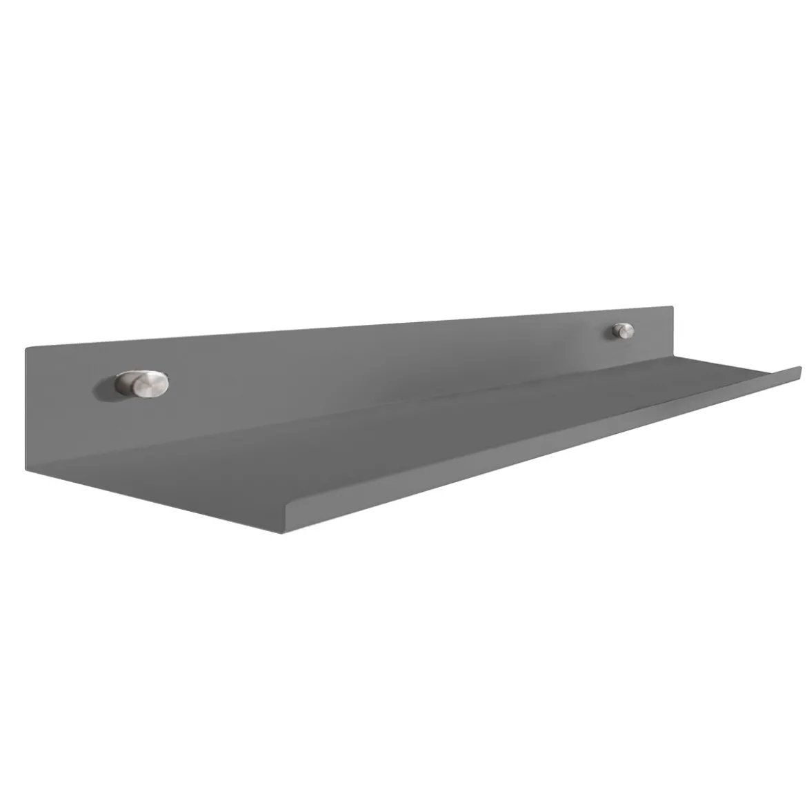 Mensola in metallo laccato grigio opaco l100x15 cm