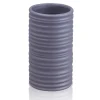 Millerighe bicchiere portaspazzolini in ceramica bianca cm ø6 h11