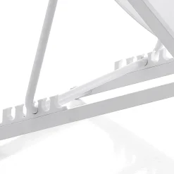 Milos sedia sdraio in alluminio bianco opaco e tessuto textilene bianco 61x102xh80 cm