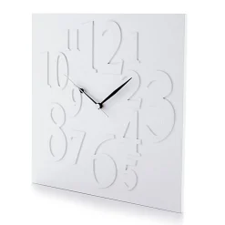 Mix whit orologio da muro laccato bianco opaco h33 l33 p2 cm