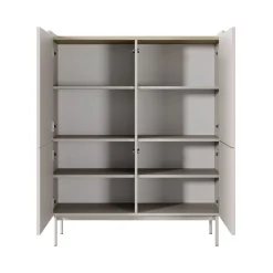 Mobile alto MALENA colore Beige opaco Rovere Scandi H1262 L100 P38