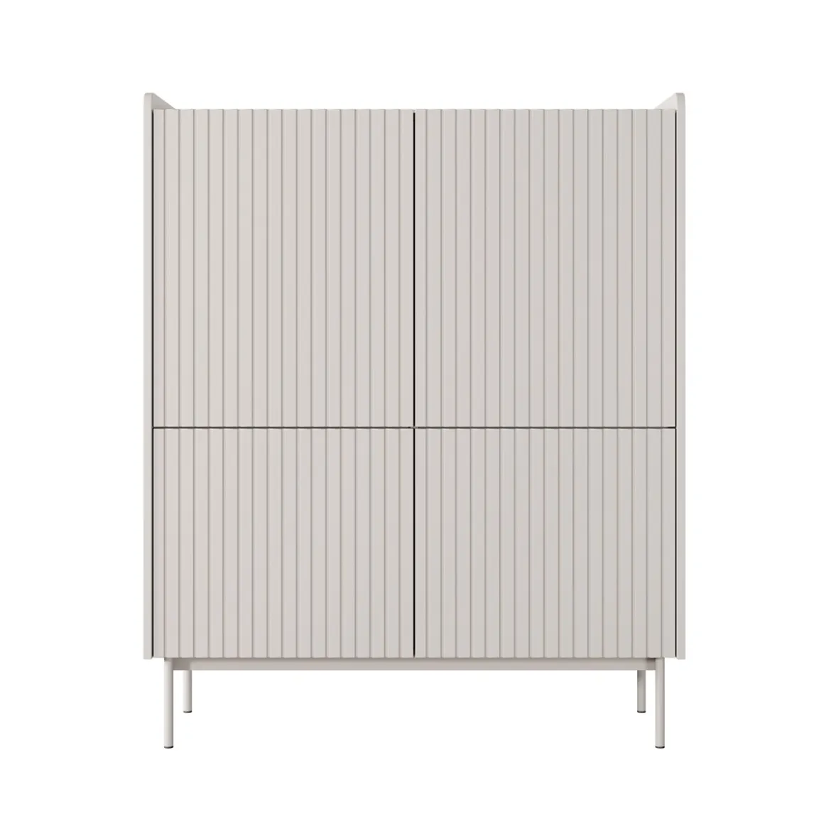 Mobile alto MALENA colore Beige opaco Rovere Scandi H1262 L100 P38