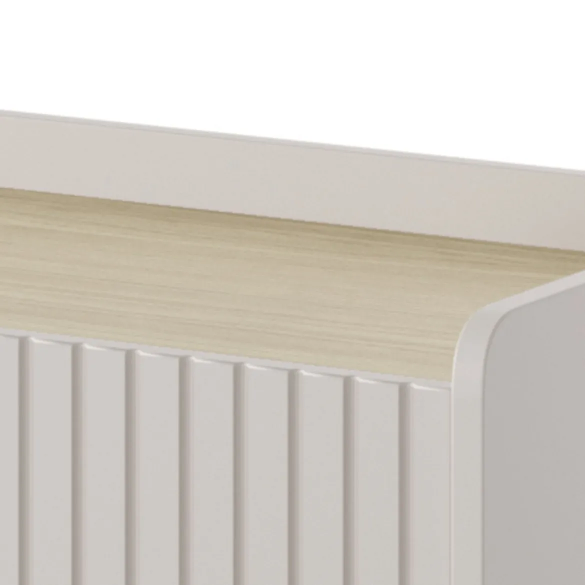 Mobile alto MALENA colore Beige opaco Rovere Scandi H1262 L100 P38