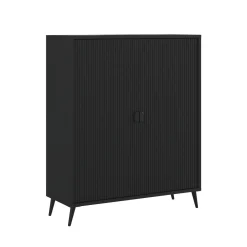 Mobile alto ROMA TOTAL BLACK finitura Nero opaco H130 L104 P40