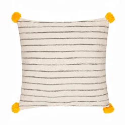 Neem 3 cuscino colore panna con righe made in india 45x45 cm