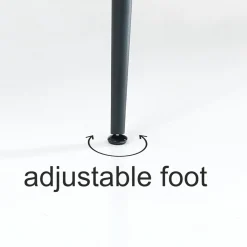 Nell-b Tavolo Fisso in Legno finitura Quercia con gambe in Acciaio Nero Opaco, 120 x 80 x h 76 cm