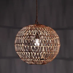Net lampadario in rattan colore naturale d50xh50 cm