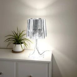 Onda lampada da tavolo acrilico trasparente d24 h43 cm
