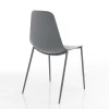 Oslo grey sedia da interno esterno in polipropilene e acciaio grigia opaco 46x53xh88 cm
