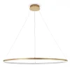 Oval ring gold lampadario in allumino oro opaco con filo regolabile d 60/100 h92 cm