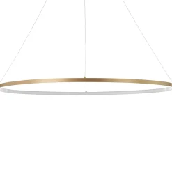 Oval ring gold lampadario in allumino oro opaco con filo regolabile d 60/100 h92 cm