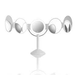 Penta specchio da tavolo con led senza filo touch bianco opaco 25x20.5xh46.5 cm
