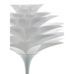 Petalo lampada da tavolo bianca in metallo e polipropilene h47x44 cm