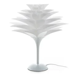Petalo lampada da tavolo bianca in metallo e polipropilene h47x44 cm