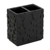 Petra bicchiere bagno in poliresina nera 10.8x6.8 h11.5 cm