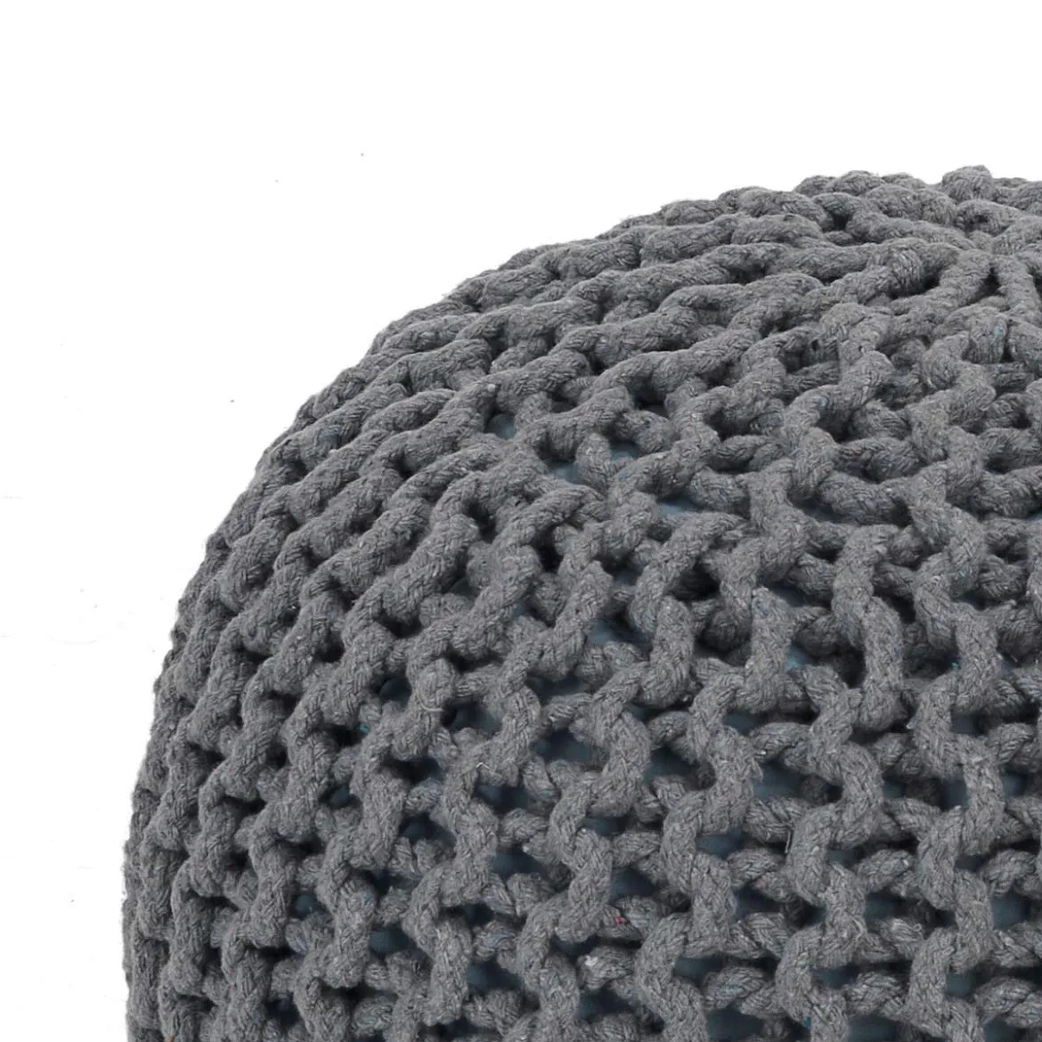 Posh light grey pouf 100% cotone grigio chiaro d43xh34 cm