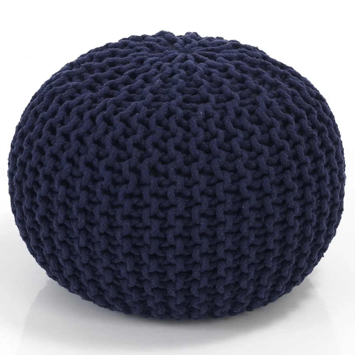 Posh navy pouf 100% cotone blu scuro d43xh34 cm